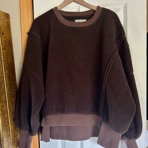 We The Free Brown Crew Neck Sweater
